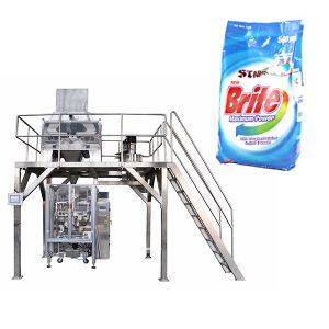 Macchina imballatrice detergente per detersivo in polvere a 4 teste lineari